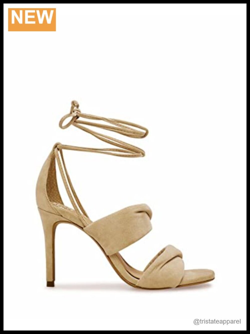 Suede Heeled Sandals Lace Up Stiletto Wedding Formal Shoes